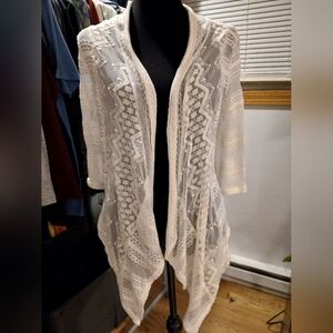 Vanity XS Cream Lace Cardigan